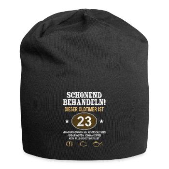 Schonend Behandeln Oldtimer Ist 23 Jahre 23. - Jersey-Beanie - Schwarz - Vorne