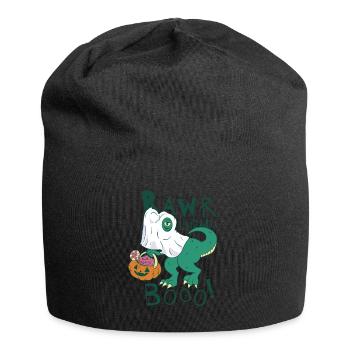 Rawr I Mean Booo! Pumkin Halloween Dinosaur - Jersey-Beanie - Schwarz - Vorne