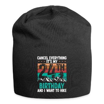 24 Year Old Hiker Cancel go Hiking 24 Birthday - Jersey-Beanie - Schwarz - Vorne