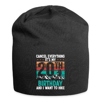 20 Year Old Hiker Cancel go Hiking 20 Birthday - Jersey-Beanie - Schwarz - Vorne