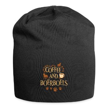 Café et Boerboels - Bonnet en jersey - noir - Devant
