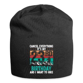 23 Year Old Hiker Cancel go Hiking 23 Birthday - Jersey-Beanie - Schwarz - Vorne