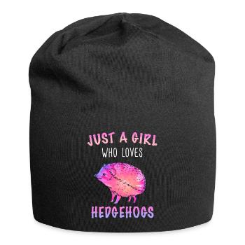 Igel Stachelig Tier Igel - Jersey-Beanie - Schwarz - Vorne