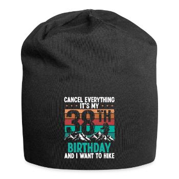 38 Year Old Hiker Cancel go Hiking 38 Birthday - Jersey-Beanie - Schwarz - Vorne