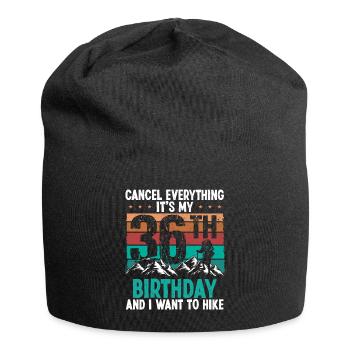 36 Year Old Hiker Cancel go Hiking 36 Birthday - Jersey-Beanie - Schwarz - Vorne