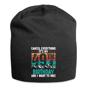 49 Year Old Hiker Cancel go Hiking 49 Birthday - Jersey-Beanie - Schwarz - Vorne