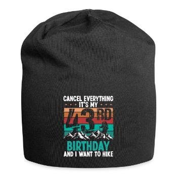 43 Year Old Hiker Cancel go Hiking 43 Birthday - Jersey-Beanie - Schwarz - Vorne