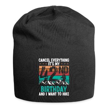 42 Year Old Hiker Cancel go Hiking 42 Birthday - Jersey-Beanie - Schwarz - Vorne