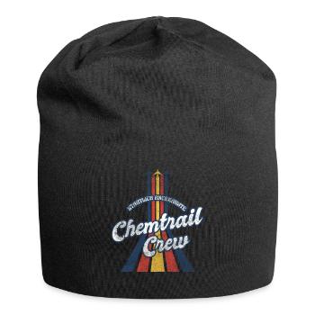 Vintage Retro Chemtrail Crew Parody Shirt - Jersey-Beanie - Schwarz - Vorne