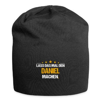 Lass das mal den Daniel machen Name - Jersey-Beanie - Schwarz - Vorne