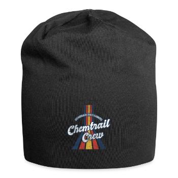 Vintage Retro Chemtrail Crew Parody Shirt - Jersey-Beanie - Schwarz - Vorne