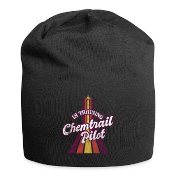 Vintage Retro Chemtrail Pilot Training Parody Shir - Jersey-Beanie - Schwarz - Vorne
