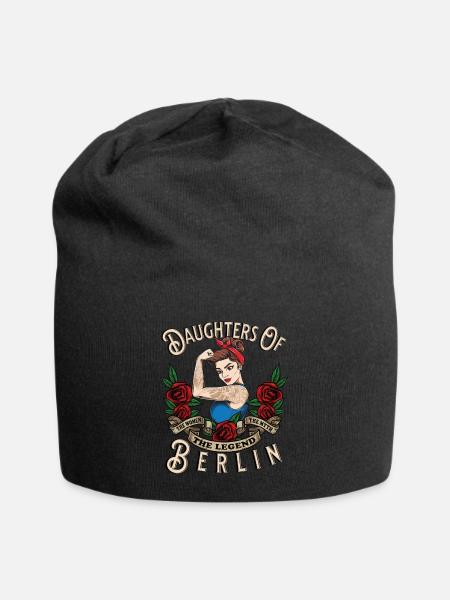 Berlin Frau Geschenk daughters of Berlin Frauen - Jersey-Beanie - Schwarz
