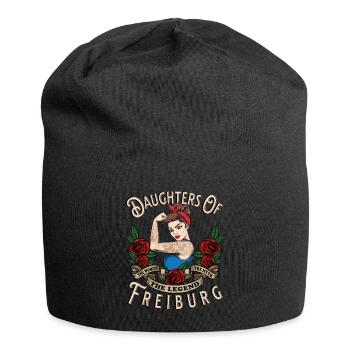Freiburg Frau Geschenk filles de Fribourg - Bonnet en jersey - noir - Devant