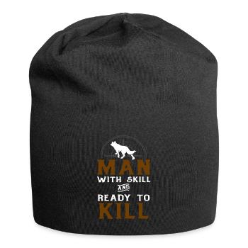 Kojotenjagd Kojote Geschenk - Jersey-Beanie - Schwarz - Vorne