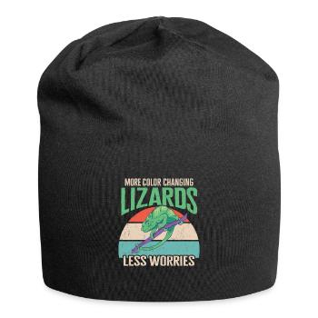 Herpétologiste des reptiles lézards caméléons - Bonnet en jersey - noir - Devant