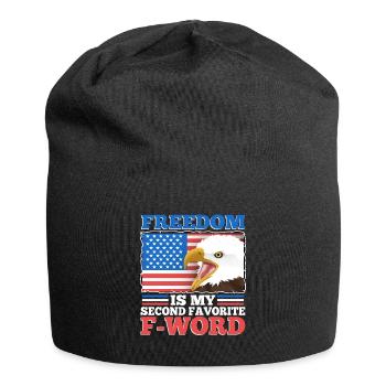 Freedom is my second favorite f word - Jersey Beanie - black - Front