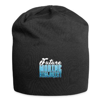 Meeresbiologie - Jersey-Beanie - Schwarz - Vorne
