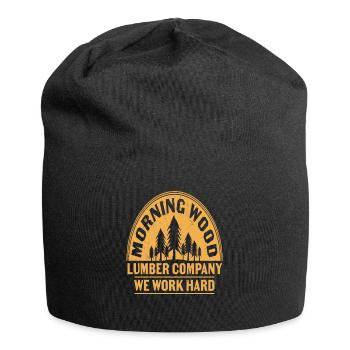 Morning Wood Lumber Company Wir arbeiten hart - Jersey-Beanie - Schwarz - Vorne