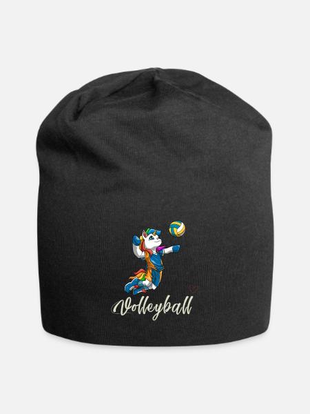 Liebe Volleyball Mädchen Junge- Niedliches - Jersey-Beanie - Schwarz