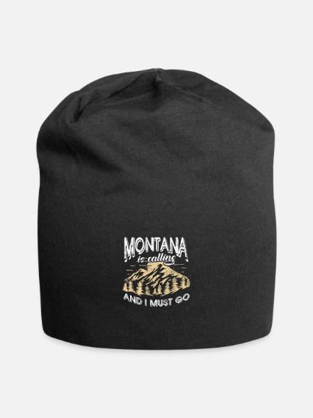 Montana Amérique USA Helena Mountains Cadeau - Bonnet en jersey - noir