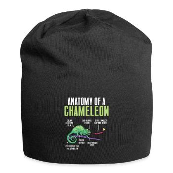 Caméléon, Lézard, Reptile, Herpétologiste - Bonnet en jersey - noir - Devant