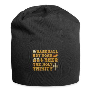 Baseball Hot Dogs & Beer The Holy Trinity Baseball - Jersey-Beanie - Schwarz - Vorne