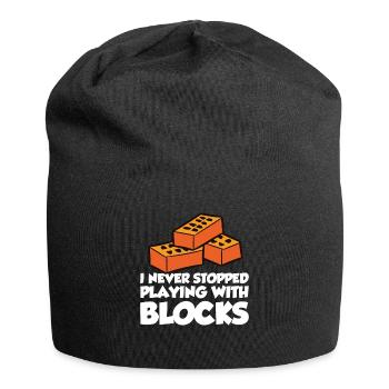 Maçon Drôle de dicton Travaux de chantier Cadeau - Bonnet en jersey - noir - Devant