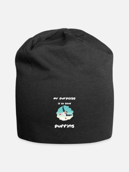 Puffin puffin puffin - Jersey Beanie - black