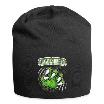 Klaue, Dinosaurier Kralle lustiger Spruch, Pun - Jersey-Beanie - Schwarz - Vorne