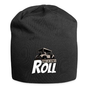 Golfwagen So Rolle Ich Einen Lustigen Golfer - Jersey-Beanie - Schwarz - Vorne
