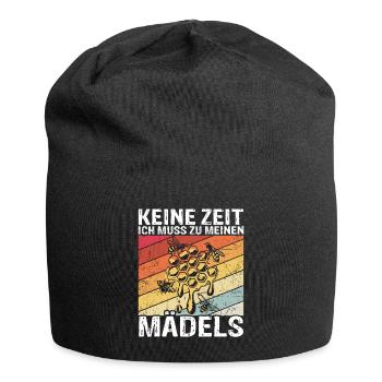 Imker Spruch - Keine Zeit ich muss zu meinen Mädel - Jersey-Beanie - Schwarz - Vorne