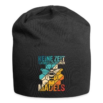 Imker Spruch - Keine Zeit ich muss zu meinen Mädel - Jersey-Beanie - Schwarz - Vorne