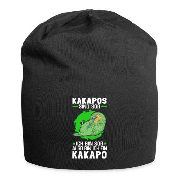 Kakapo sind süß flugunfähiger Papagei - Jersey-Beanie - Schwarz - Vorne