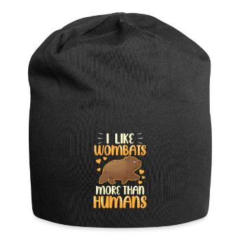 Wombat more like Australia marsupial - Jersey Beanie - black - Front