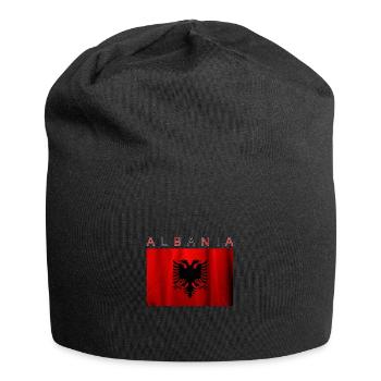 Albanie Drapeau Tirana - Bonnet en jersey - noir - Devant