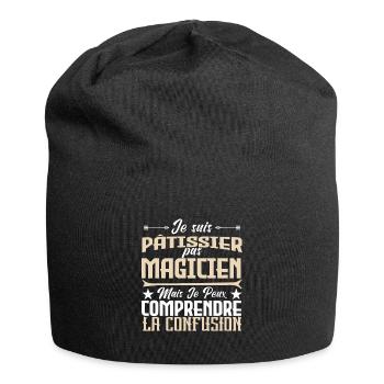 Pâtissier pas magicien - Bonnet en jersey - noir - Devant