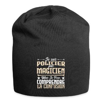 Je Suis Policier, pas Magicien - Bonnet en jersey - noir - Devant