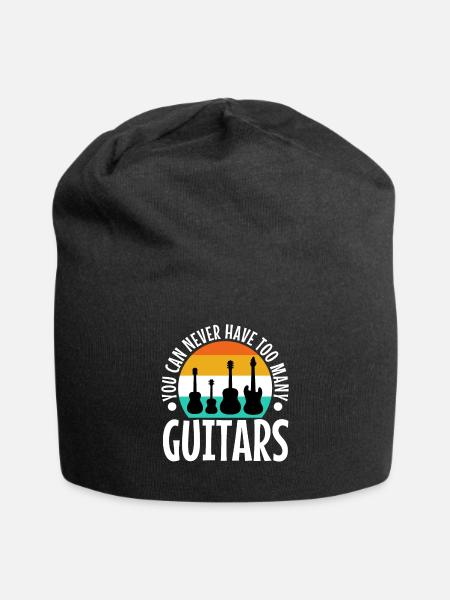 You can never have too many guitars - Jersey-Beanie - Schwarz