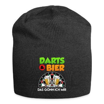 Darts & Bier das Gönn ich mir Dartspieler - Jersey-Beanie - Anthrazit - Vorne