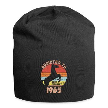 Geburtstag Pferde Reiten Februar 1965 - Jersey-Beanie - Schwarz - Vorne