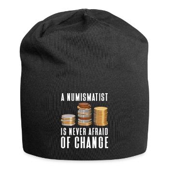 Numismatic Coin Collecting Gift - Jersey Beanie - black - Front