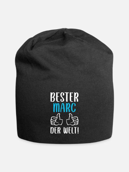 Marc Vorname Name Geburtstag - Jersey-Beanie - Schwarz