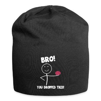 Cerveau de figure de bâton perdu - Bonnet en jersey - noir - Devant