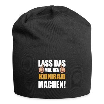 Lass das mal den Konrad machen - Jersey-Beanie - Schwarz - Vorne