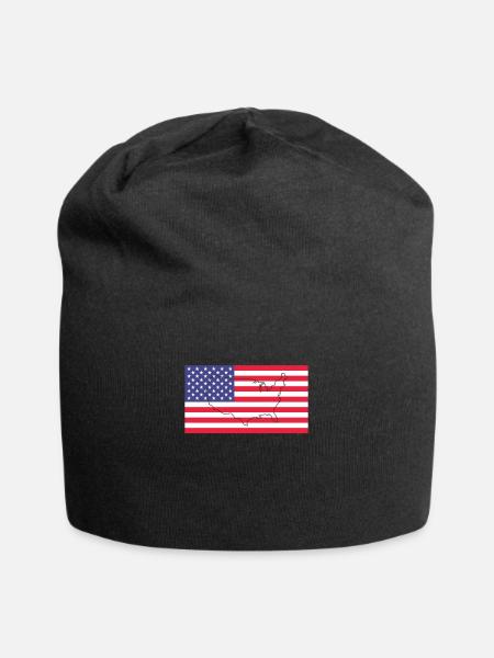 Amerika Flagge - Jersey-Beanie - Schwarz