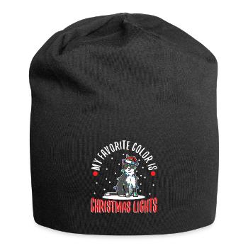 Ma couleur préférée est les lumières de Noël - Bonnet en jersey - noir - Devant