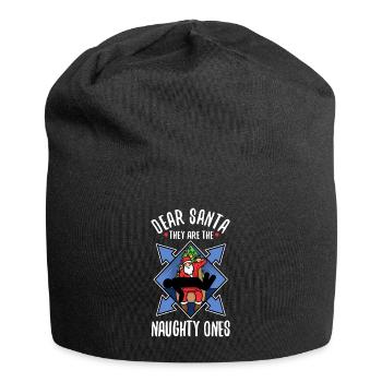 Dear santa they are the naughty ones - Jersey Beanie - black - Front