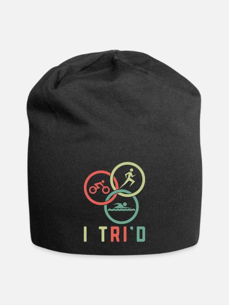 triathlon schwimmen radfahren laufen - Jersey-Beanie - Schwarz