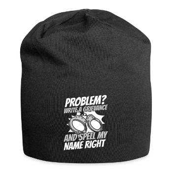 Agent correctionnel Gardien de prison Prison - Bonnet en jersey - noir - Devant